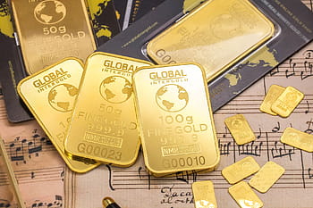 globální, intergold, zlato, bar, desky, čip, nálepka, podnikání, papír, bohatství, finance