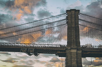 shot, famous, new, york, captured, sunset, Brooklyn Bridge, New York, was captured, Dumbo, architecture