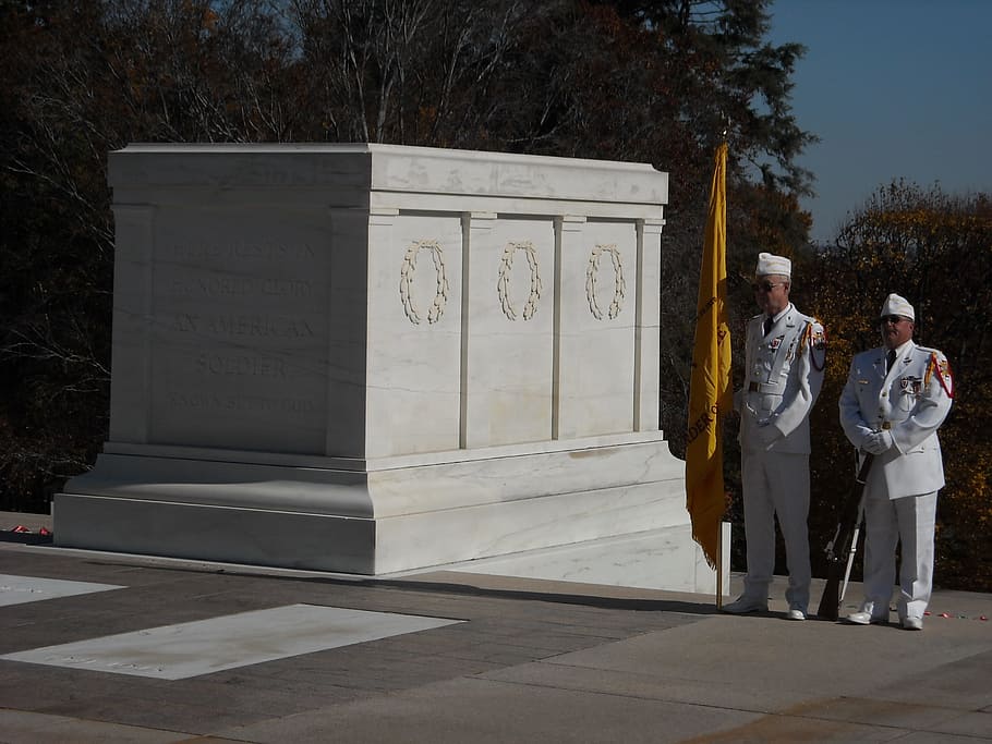tomb, guard, unknown soldier, arlington national cemetery, tomb of the unknown soldier, honor guard, washington dc, memorial, monument, resting place