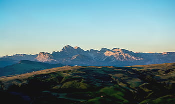 letecký, fotografování, hora, během dne, Příroda, krajina, hory, nebe, pastviny, modrý, horský vrchol