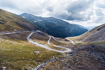 lembah jalan transfagarasan, Transfagarasan, Jalan, Lembah, Pegunungan, mobil, eko, ekologi, terkenal, rumput, hijau