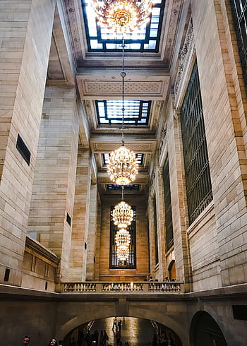 people, standing, inside, concrete, establishment, grand central station, new york city, new york, nyc, york, new