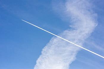 langit biru berawan, Berawan, langit biru, langit, biru, awan, jelas, alam, jejak uap, udara, hari