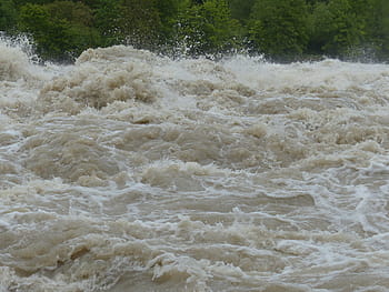 acqua di inondazione, acqua alta, onda, iniettare, strudel, pericoloso, gorgo, spray, Danubio, tempo piovoso, liquami