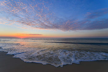 seashore, sunrise, sunset, water, sea, sky, dusk, dawn, beach, sun, wave