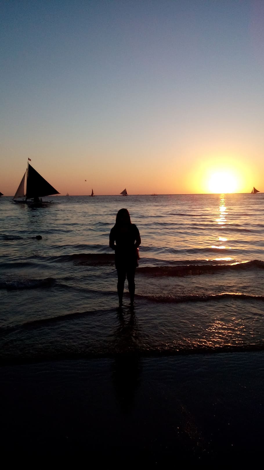 boracay, white sand beach, sunset, philippines, nature, sea, tropical