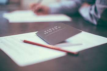 black, book, pen, field, noted, surface, notepad, notebook, papers, pencils, writing