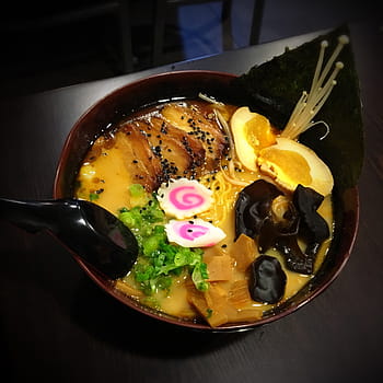 ramen v misce, nudle ramen, polévka, jídlo, kuchyně, ramen, nudle, asijský, japonský, miska, oběd