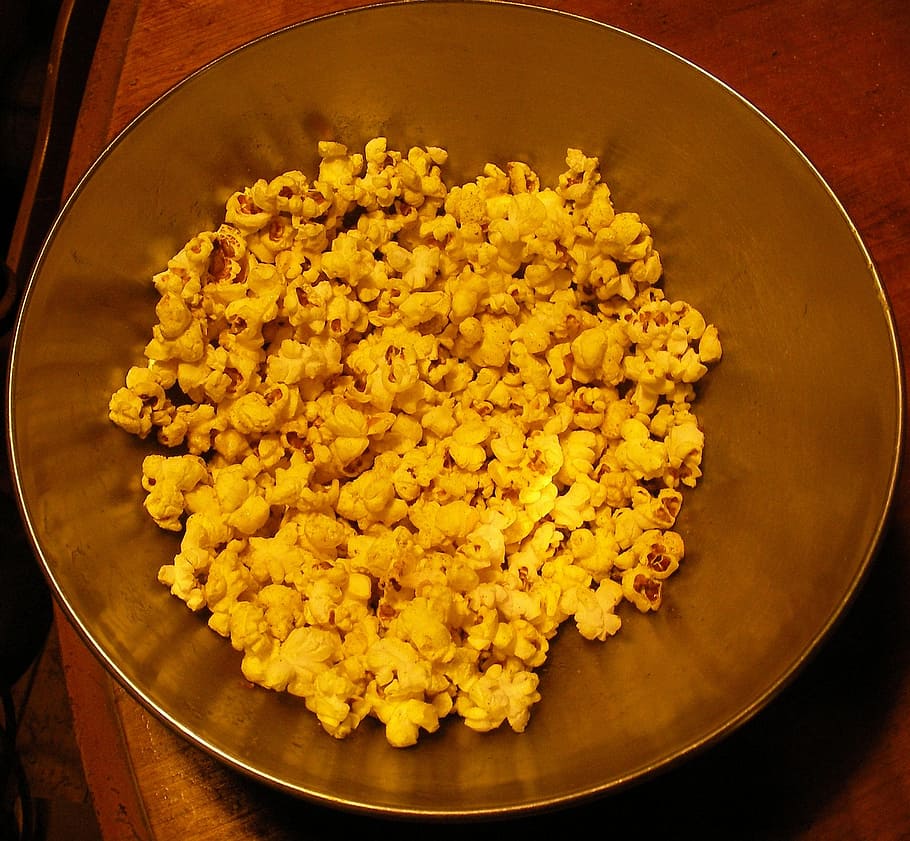 popcorn, kurkuma, Svačina