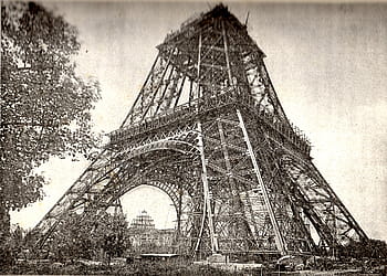 การก่อสร้าง, ภาพหอไอเฟลฝรั่งเศส, หอไอเฟลที่กำลังก่อสร้าง, กรกฎาคม 1888, ปารีส, ฝรั่งเศส, พ.ศ. 2430-2432, สัญลักษณ์ของเมืองหลวงฝรั่งเศส, แหล่งวัฒนธรรมฝรั่งเศส, วัฒนธรรม, alexandre gustave eiffel Architects