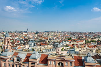 aereo, foto, città, panorama, vienna, Austria, vista, costruzione, architettura, turismo, paesaggio urbano