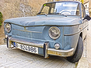 starožitné auto, renault, starý, renault 8, vinobraní, historických automobilů