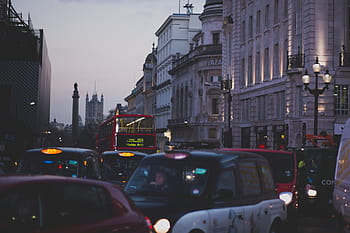 city traffic evening, City, Traffic, Evening, transport, car, street, urban Scene, night, city Life, new York City