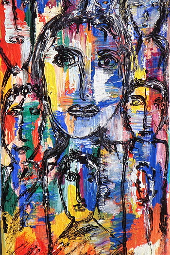gambar, lukisan, seni, cat, karya seni, warna, wajah, lukisan bangunan
