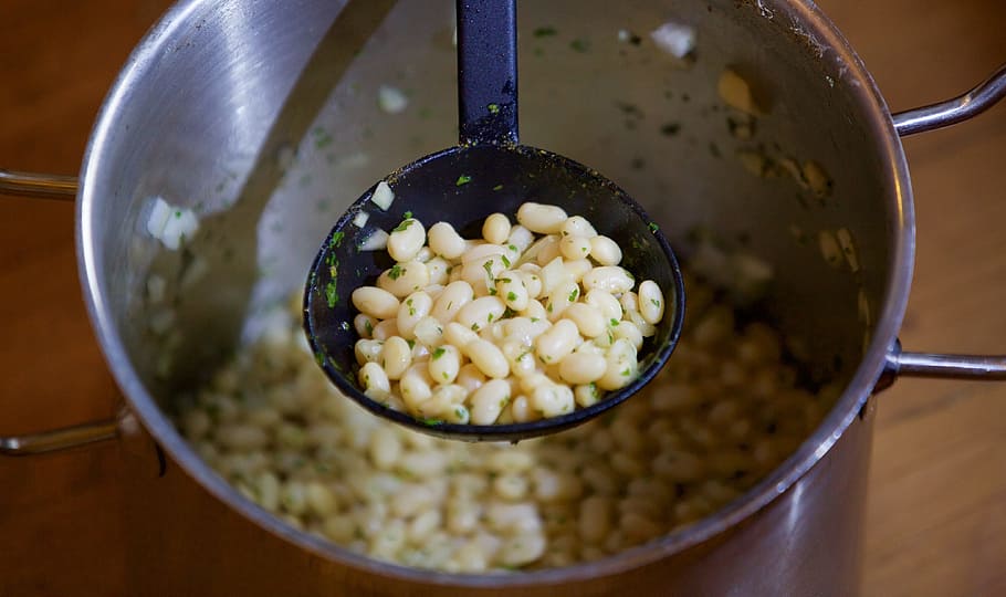 bílé fazole, tjena-kuchyně, zeleniny, jídlo, vegetariánský