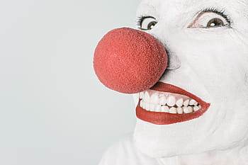 badut tersenyum, orang, merah, hidung, badut, gambar, makeup, lipstik, putih, bagian tubuh manusia, wajah manusia