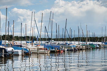 marina, lodí, doky, jezero, voda, groningen