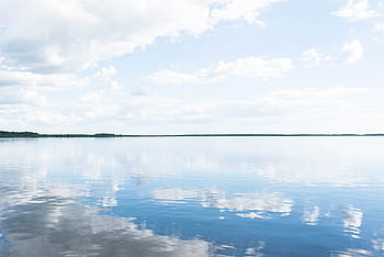 přímořská krajina, letní, mraky, moře, voda, oceán, škeble, odraz, jezero, Příroda, horizont