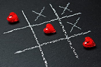 สาม, สีแดง, อัญมณีหัวใจ, Tic Tac Toe, ความรัก, หัวใจ, เล่น, ankreuzen, เกมกลยุทธ์, สองคน, เกมสองคนกลยุทธ์