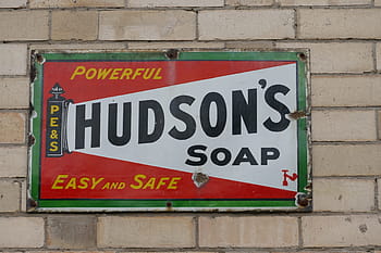wijnoogst, zeep, teken, hygiëne, muur, advertentie, reclame maken, metaal, afzet, retro, wassen