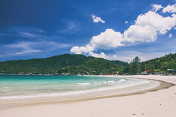 výstřel, tropický, pláž, pobřežní, ko phangan, Thajsko, Příroda, mraky, pobřeží, prázdniny, přírodní