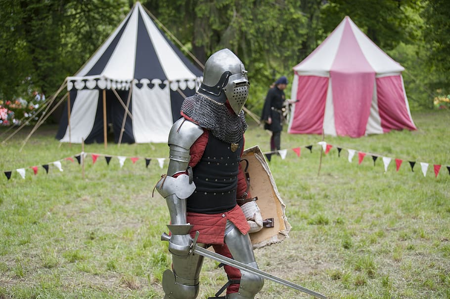knight, helmet, sword, shield, middle ages, armor, fantasy, historically, history, fight, helm