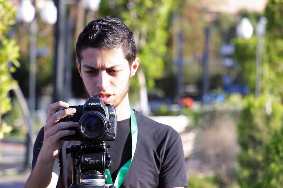 photographer, camera, cannon, video, broadcast