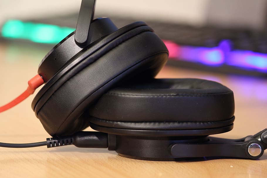 headphone, audio, mendengarkan, studio musik