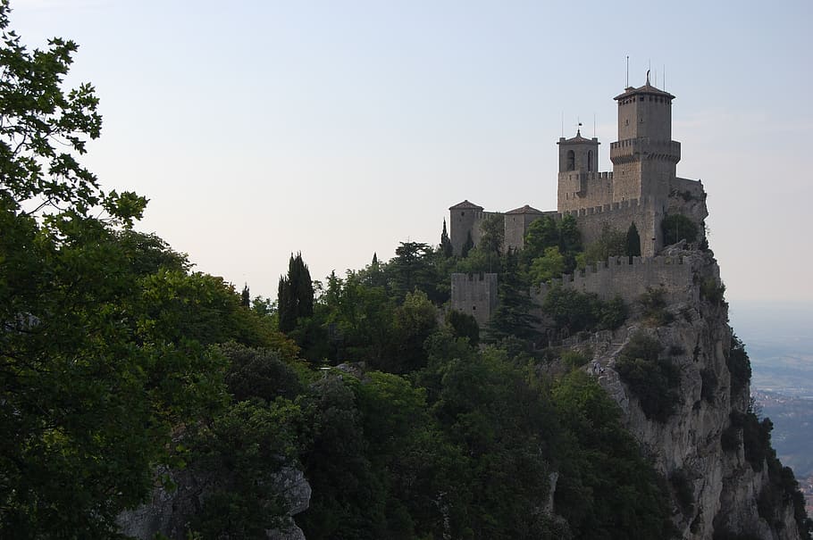 San Marino, hrad, Itálie, architektura, Evropa, evropský