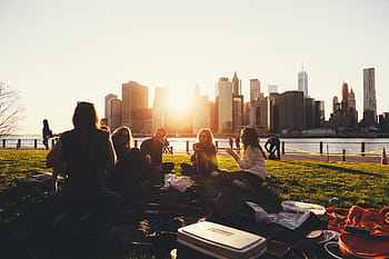 picnic city river sunset, Picnic, City, River, Sunset, people, outdoors, women, group Of People, urban Scene, sitting