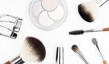 rozmanité kosmetické kosmetiky, štětec na makeup, kosmetika, makeup, oční stíny, štětiny, oči, tvář, kartáč, krása, móda