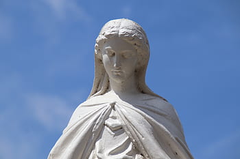 άγαλμα, γλυπτική, λευκό, ΚΑΘΑΡΟΣ, παρθένα Μαρία, μνημείο, pierre, κεφάλι, φιγούρα, γυναίκα, θρησκεία
