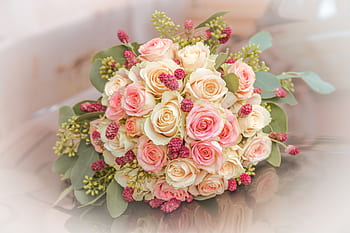 bouquet da sposa, mazzo, romanza, nozze, fiori, Rose, sposare, floristica