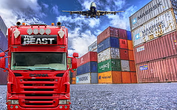 logistiky, kamionu, kontejner, letadlo, Lodní doprava, zásobování, řetěz, rozdělení, zboží, přeprava, dodávka