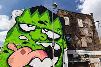 wide-angle photograph, vibrant, east, london., captured, canon 5, 5d, Wide-angle, photograph, Shoreditch, East London