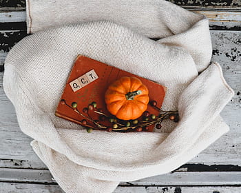 fall, autumn, pumpkin, book, cozy, fall colors, background, october, text, texture, overhead view