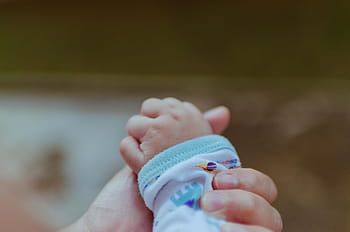 persona, detenzione, bambino, mano, avvicinamento, foto, vicino, madre, mani, famiglia, persone