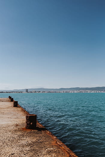 negro, mar, soleado, playa, costa, mar negro, Sunny Beach, Bulgaria, océano, verano, agua
