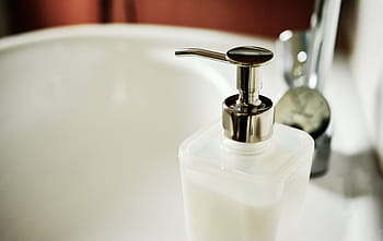 chiaro, bicchiere, pompa, bottiglia, ceramica, Lavello, erogatore di sapone, sapone, sapone liquido, lavandino del bagno, pulizia