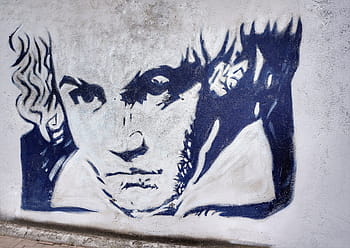 ulice, umění, beethoven, graffiti, verona, Itálie