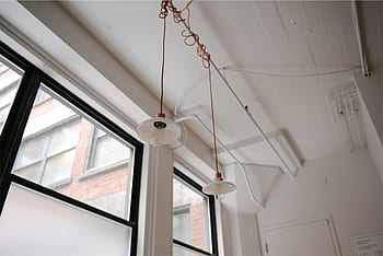 lichten, plafond, ramen, decor