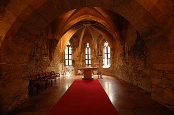 Červené, běžec koberec, béžový, místnost ve zdi, vnitřní kostel, buda hrad, palác, budapešť, Maďarsko, králové, architektura
