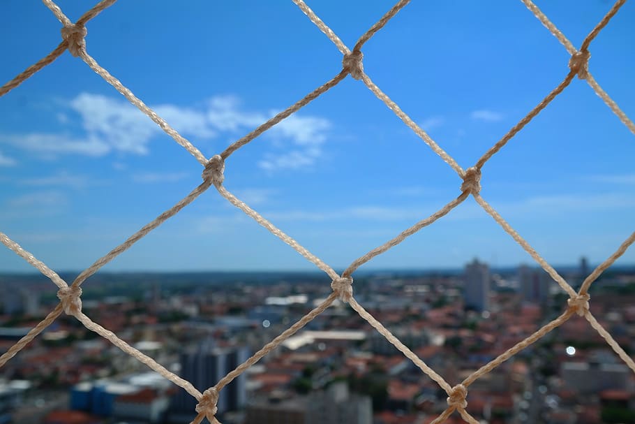 schermo, vista, giorno, città, Rete, protezione, sicurezza, appartamento, orizzonte, Bauru, brasile