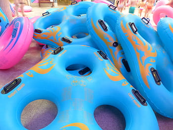 Mature, Swimming Pool, Tire, Slide, tire slide, blue, fun, water, family fun, water fun, leisure