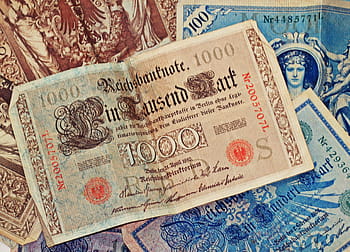 seteli, keisarillinen seteli, valuutta, inflaatio, Saksa, merkki, setelit, raha, paperiraha, maksaa, Käteinen ja käteisen vastineet