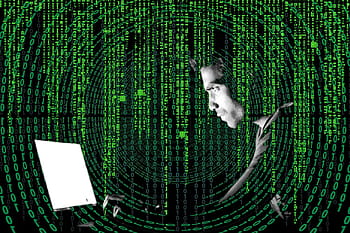 man, front, computer, security, cryptocurrency, bitcoin, hacking, cracking, coding, programming, hacker