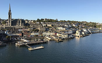 cobh, Irsko, irština, katedrála, moře, kostel, pobřežní město, voda, cestovat, město