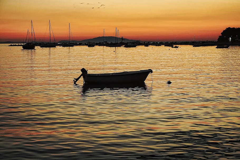 pag, croatia, summer, ship, port, sea
