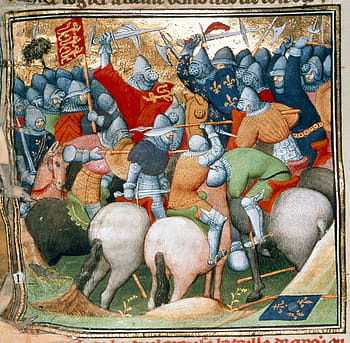 pittura, storico, Immagine, battaglia, cavalieri, olio, opera d'arte, tela, antico