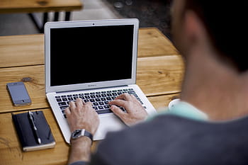 přenosný počítač, stůl, blogování, blogger, kancelář, podnikání, notebook, MacBook air, přenosné zařízení, počítač, domácí kancelář
